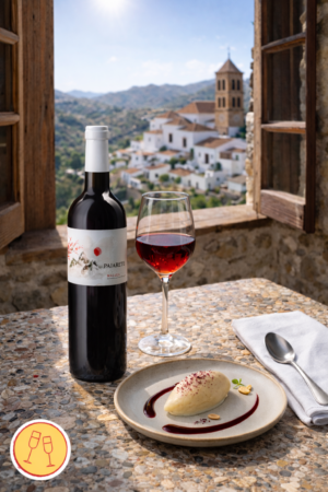 Pack 16 MaridaMálaga Pajarete + Helado artesanal de Almendra con reducción de vino dulce y sal de vino tinto