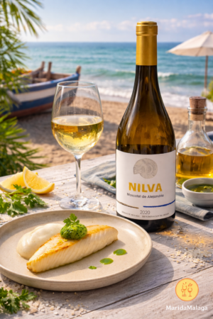 Pack 07 - Nilva Original – Moscatel Seco + Lomo de Lenguado a la Mantequilla de Hierbas y espuma de Patata ahumada
