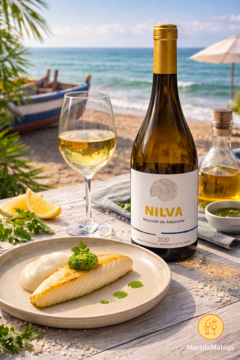 Pack 07 – Nilva Original – Moscatel Seco + Lomo de Lenguado a la Mantequilla de Hierbas y espuma de Patata ahumada
